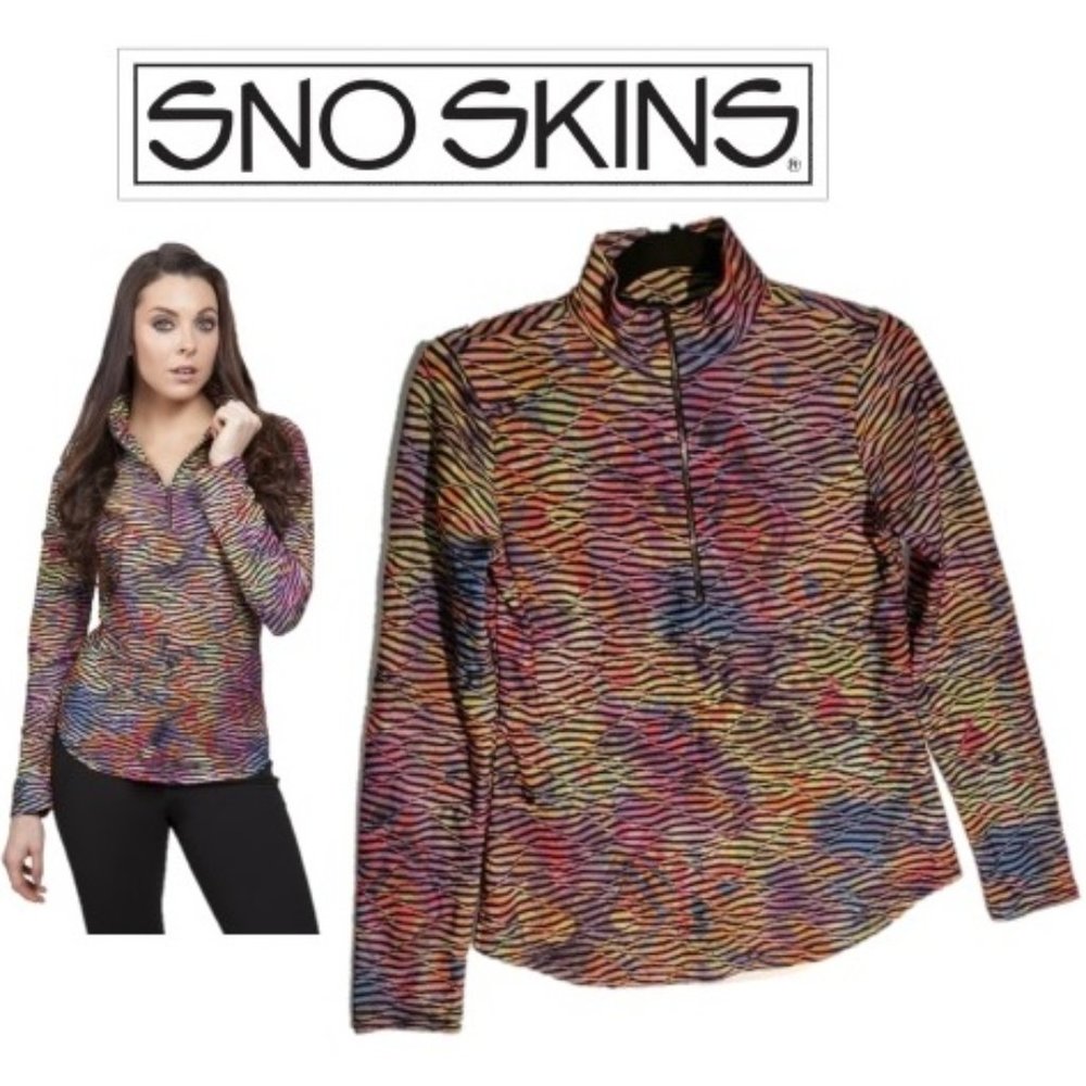 Sno Skins, Colorful, Zip neck Shirt